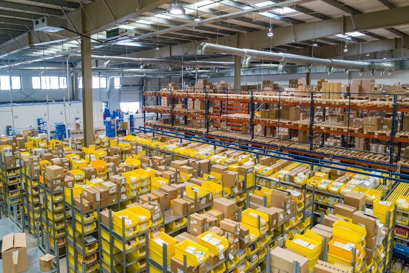 Supply chain warehouse boxes