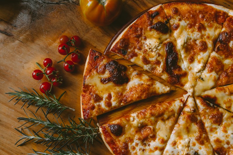 Pizza in chain restaurant