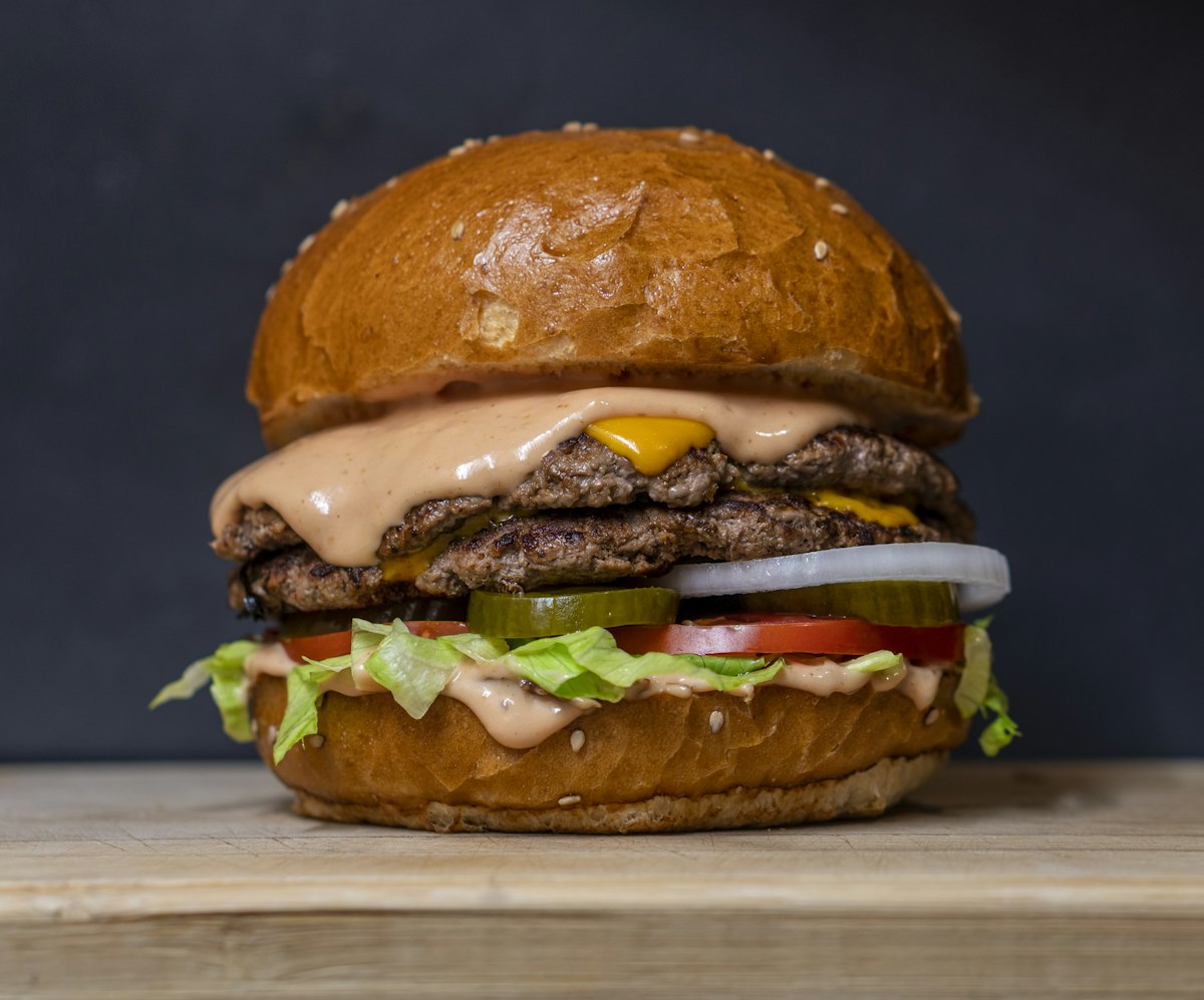 Burgers in fast food chain